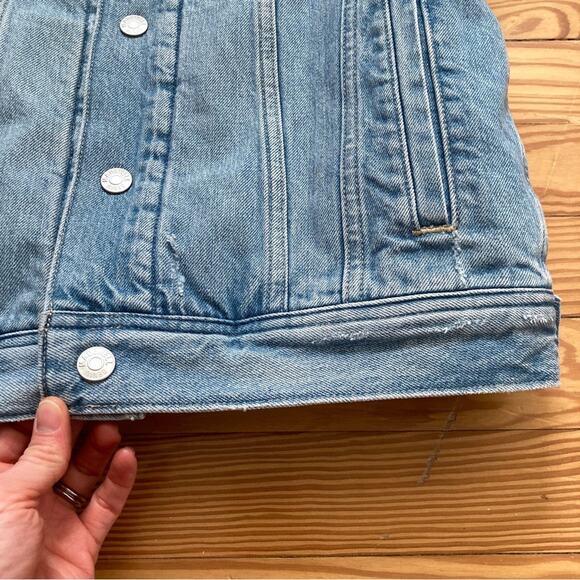 Denim Jacket Sherpa Madewell in Eaves Wash Men's XS - Picture 5 of 10